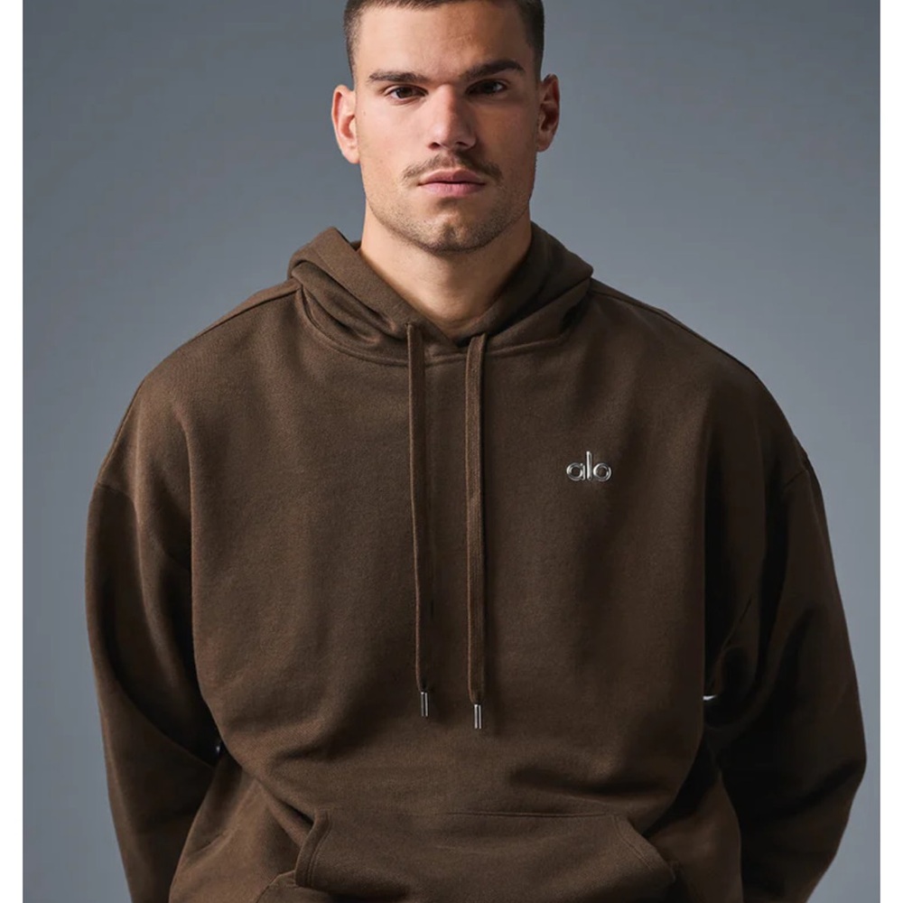 ALO Yoga Men's Accolade Pullover Hoodie in Espresso